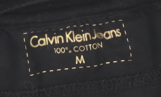 Unisex Adults UK Size M Calvin Klein Jeans Black Basic T-Shirt