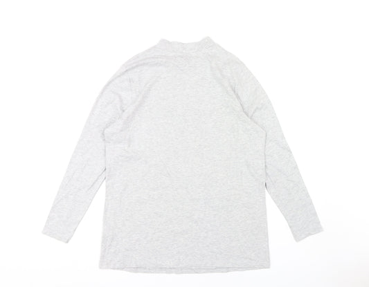 Capsule Women's Grey Mock Neck Jersey T-Shirt Size 18