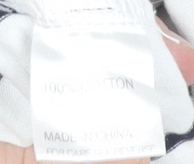 Fred Olsen Men's White 2XL Striped Polo Shirt