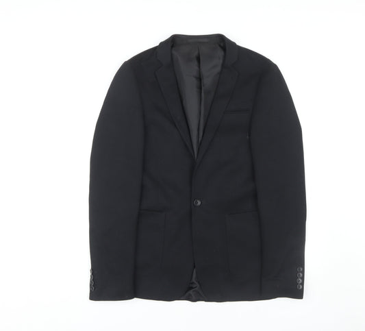 Mens UK Size 36 ASOS Regular Black Suit Jacket