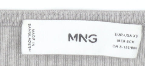 Womens UK Size XS MNG Grey T-Shirt
