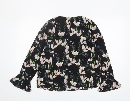 Womens UK Size 10 Oasis Black Blouse