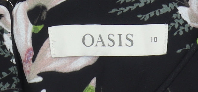 Womens UK Size 10 Oasis Black Blouse