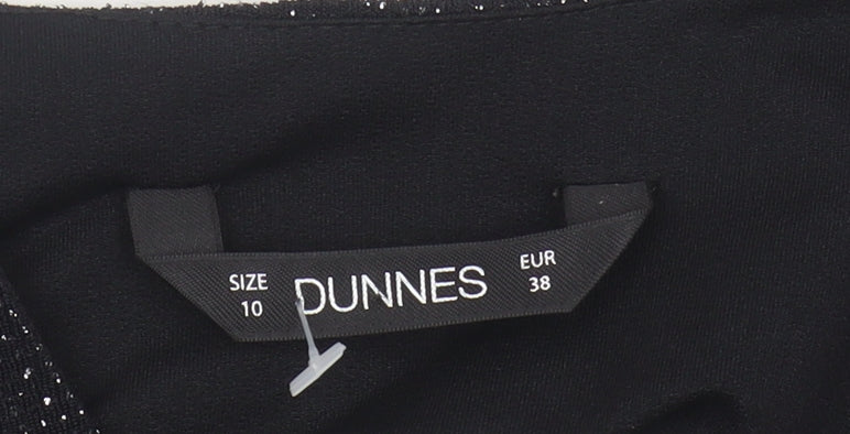 Dunnes Women's Black Wrap Dress Size 10 Party/Sleeveless