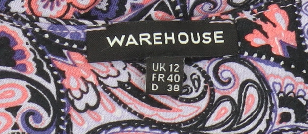 Warehouse Women's Midi Dress Multicoloured Size 12