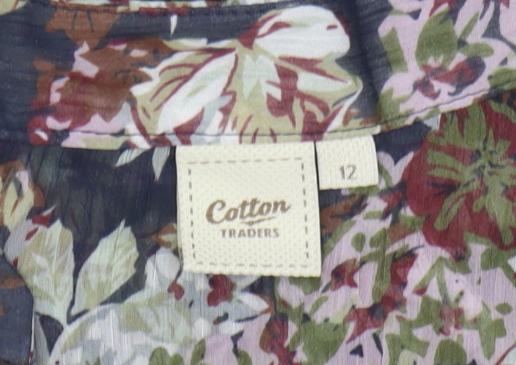 Cotton Traders Women's Floral Blouse, Multicoloured, Size 12