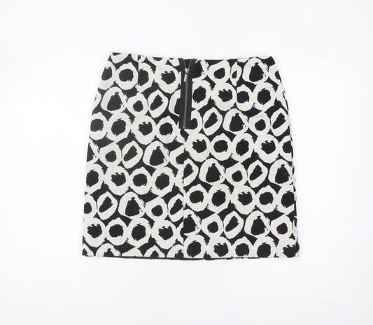 Marks and Spencer Women's Black/White Knee Length Skirt