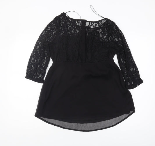 H&M Maternity Black Lace Blouse 8 Women Casual/Party