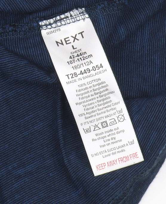 Next Men's Blue Graphic Print Beach T-Shirt - L