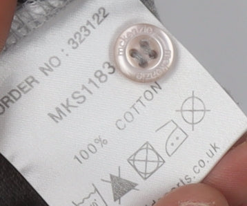 McKenzie Men's Grey Striped Polo Shirt XL