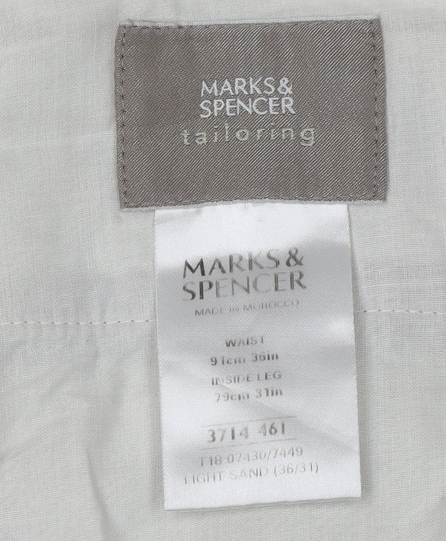 Marks & Spencer Men's Beige Corduroy Trousers