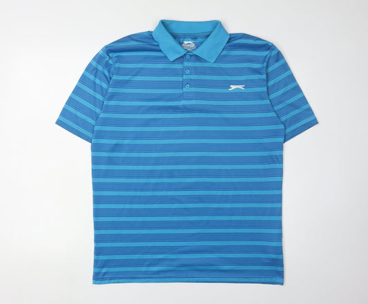 Mens UK Size M Slazenger Blue Polo