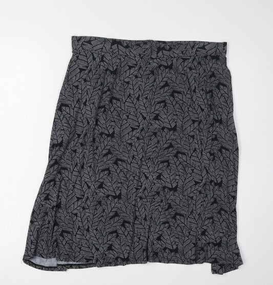 Maine New England Women's Black Geometric A-Line Skirt