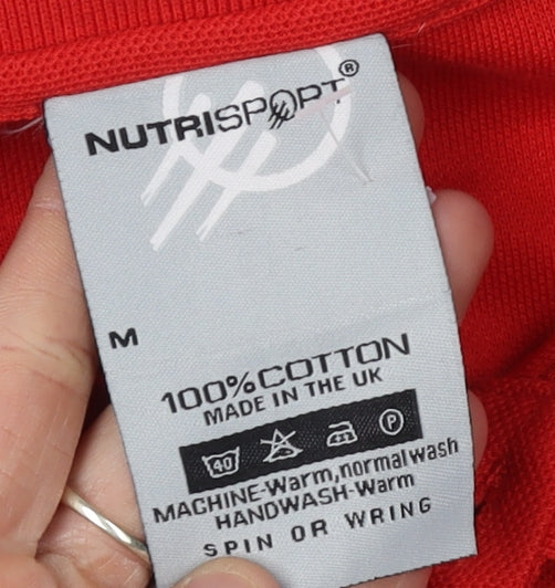 Nutrisport Men's Red Polo Shirt Medium