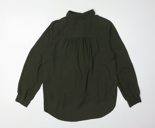 Womens UK Size 10 H&M Green Button-Up