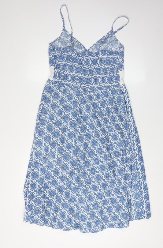 Pistachio Women's Blue Geometric A-Line Dress S