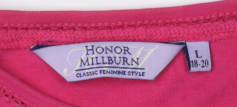 Womens UK Size L Honor Millburn Pink T-Shirt