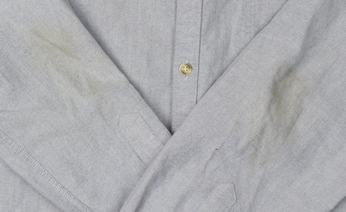 Cambridge Dry Goods Men's Blue Button-Up Shirt L