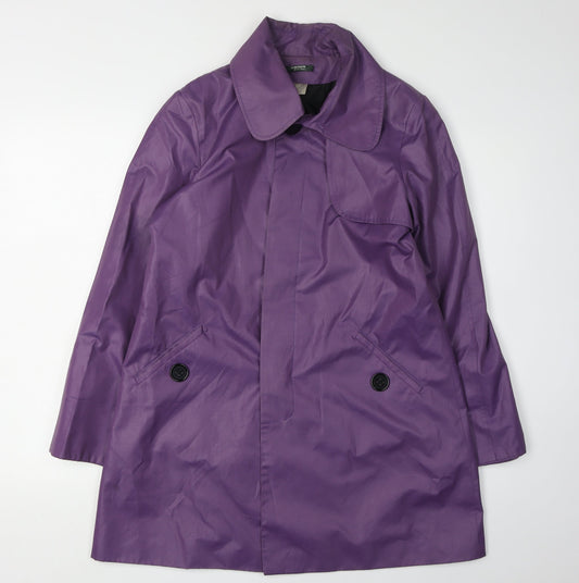 Womens UK Size 10 La Redoute Purple Trench Coat