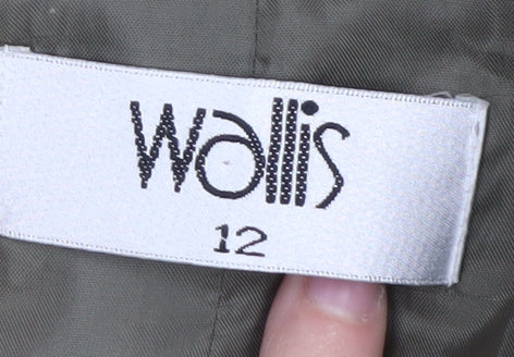 Wallis Women's Green Silk Suit Jacket, Size 12, Mid-Length