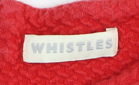 Womens UK Size 12 Whistles Red Basic Blouse