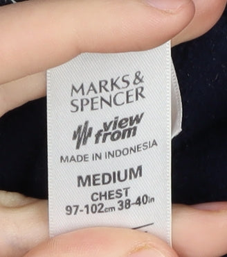 Mens UK Size M Marks and Spencer Blue 1/4 Zip Sweatshirt
