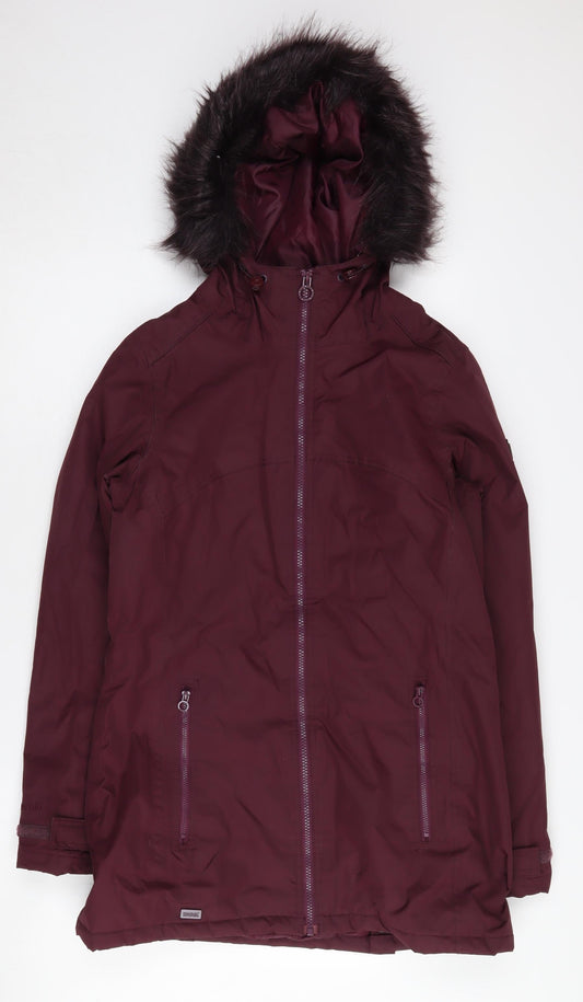 Womens UK Size 10 Regatta Purple Parka Coat