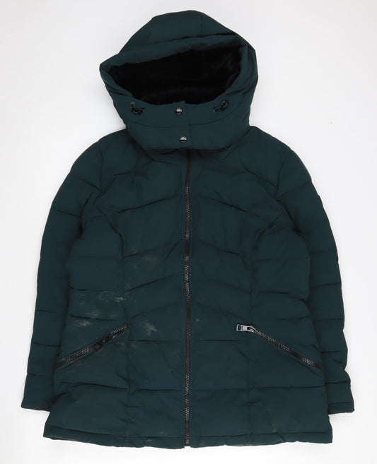 Womens UK Size XL Andrew Marc Green Puffer Jacket