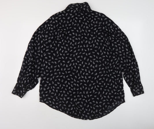 Clockhouse Women's Black Button-Up Shirt - Size 14