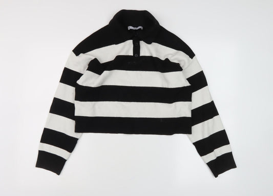 Womens UK Size XS Mango Black Pullover Jumper