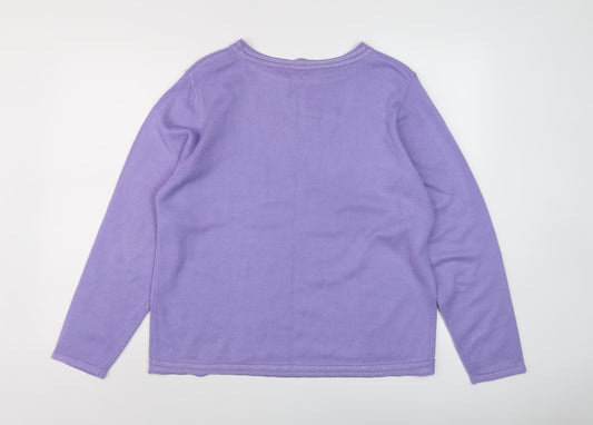 Womens UK Size 2XL Anna Rose Purple Pullover Jumper