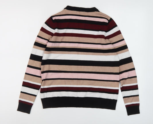 Womens UK Size 10 M&Co Multicoloured Pullover Jumper