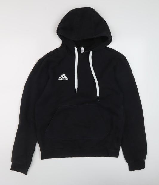 Additional front view of Adidas Black unisex pullover hoodie, size 12