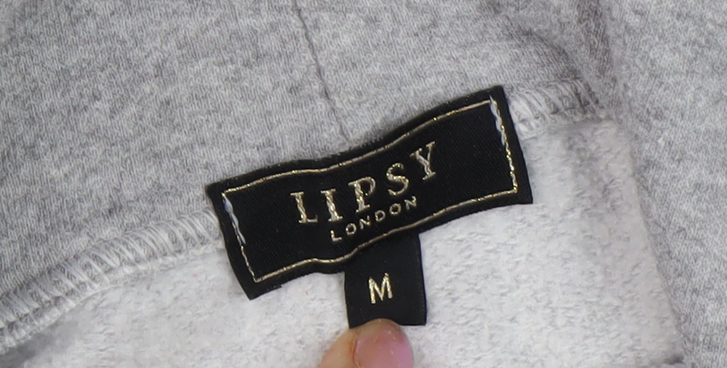 Lipsy Women's Grey Pullover Hoodie M with Logo