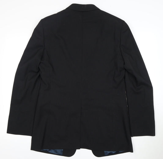 Balmain Men's Black 40 Long Jacket Blazer
