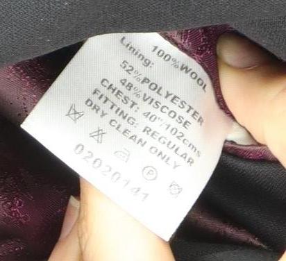 Mens UK Size 40 Daniel Hechter Black Suit Tuxedo