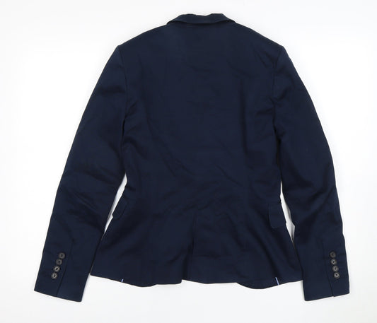 Zara Basic Women's Blue Blazer Size 8 Regular Fit