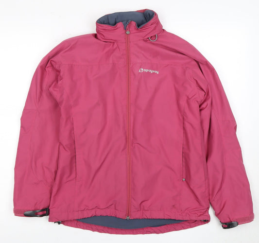 Womens UK Size Small Sprayway Pink Windbreaker Coat