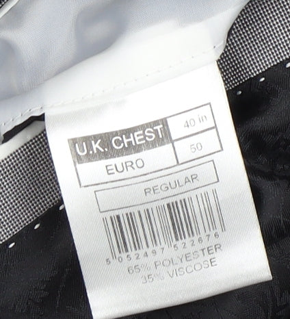 Mens UK Size 40 Red Herring Regular Grey Suit Jacket