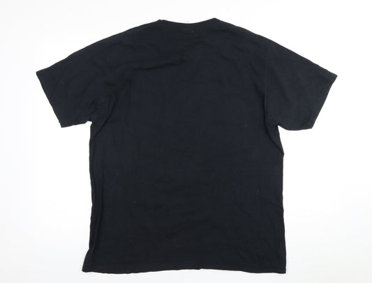 Marvel Men's Black Captain America Graphic T-Shirt, L