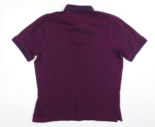 Lincoln Men's Purple Polo Shirt Medium