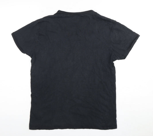 Threadbare Black Crew Neck T-Shirt - Men's Small