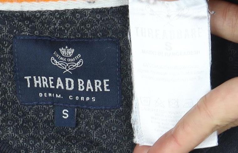 Threadbare Black Crew Neck T-Shirt - Men's Small