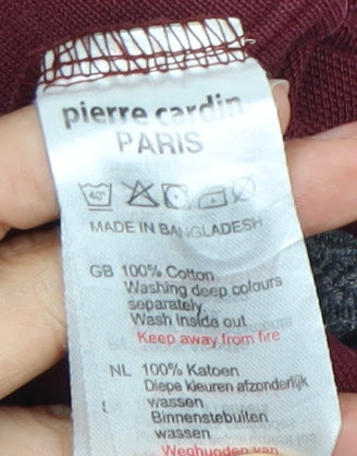 Pierre Cardin Men's Red Colourblock Polo Shirt M