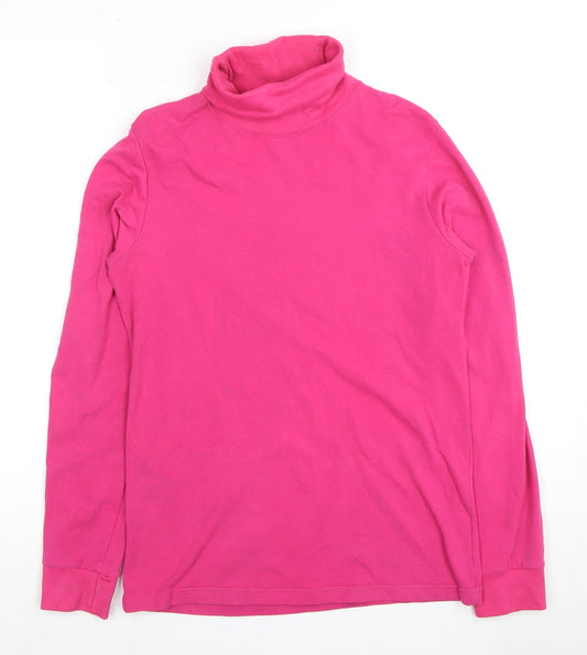 Crane Women's Pink Long Sleeve Mock Neck Top