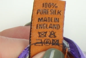 Simon Carter Men's Purple Striped Silk Tie