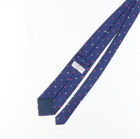 Joseph Turner Men's Blue Floral Silk Tie One Size