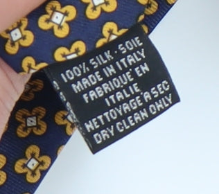 Mens Beaufort Blue Floral 100% Silk Tie