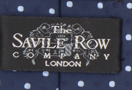 The Savile Row Men's Blue Silk Polka Dot Tie
