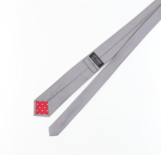 Jeff Banks Men's Grey Silk Tie